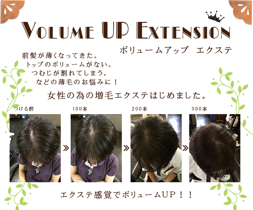 ボリュームアップエクステ